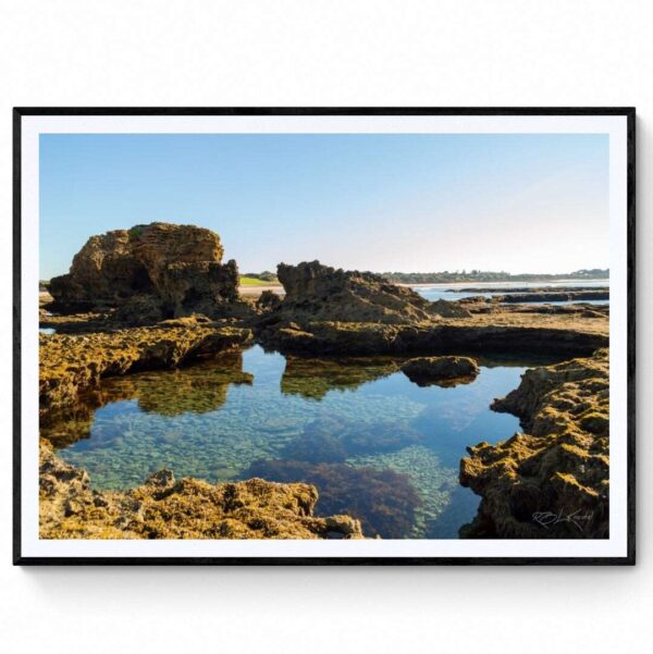 Torquay Rock Pool-Matte Framed Print-