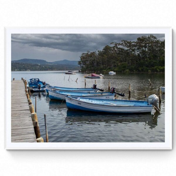 Merimbula Lake Boat House (2)-Matte Framed Print