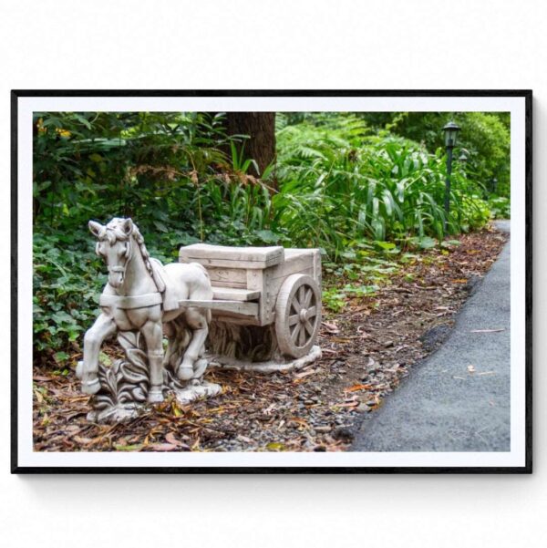 Horse and Cart- Matte Framed Print