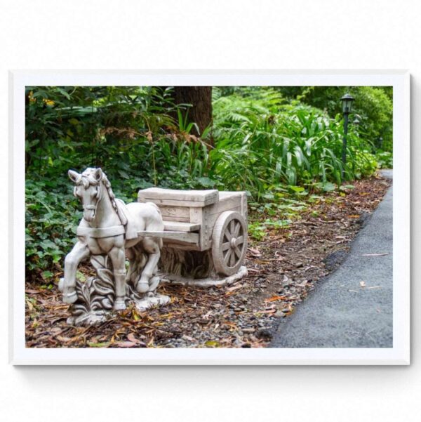 Horse and Cart- Matte Framed Print