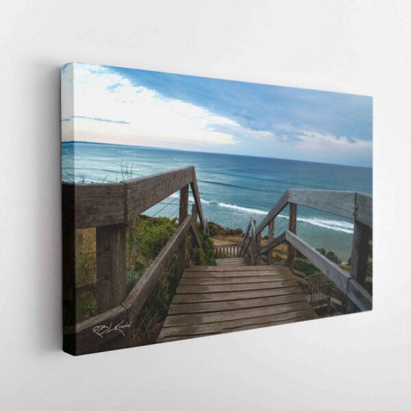 Step onto the beach - Ocean Grove-Canvas Wrap
