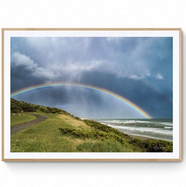 Rainbow Over The Rip  - Matte Framed Print