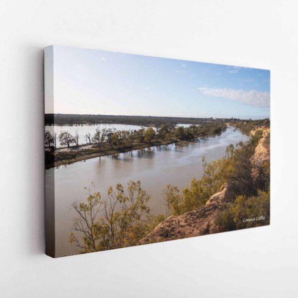 Murray River Cliff Top View-Canvas Wrap Mirror Of My Mind Photography